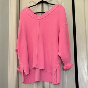 Aerie Bright Pink Knit Sweater Sweatshirt Top